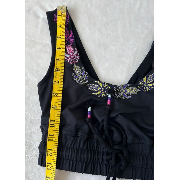 Free People Movement Crop Top Women's Friday Night Lights Black Size XS NWT - Picture 3 of 6